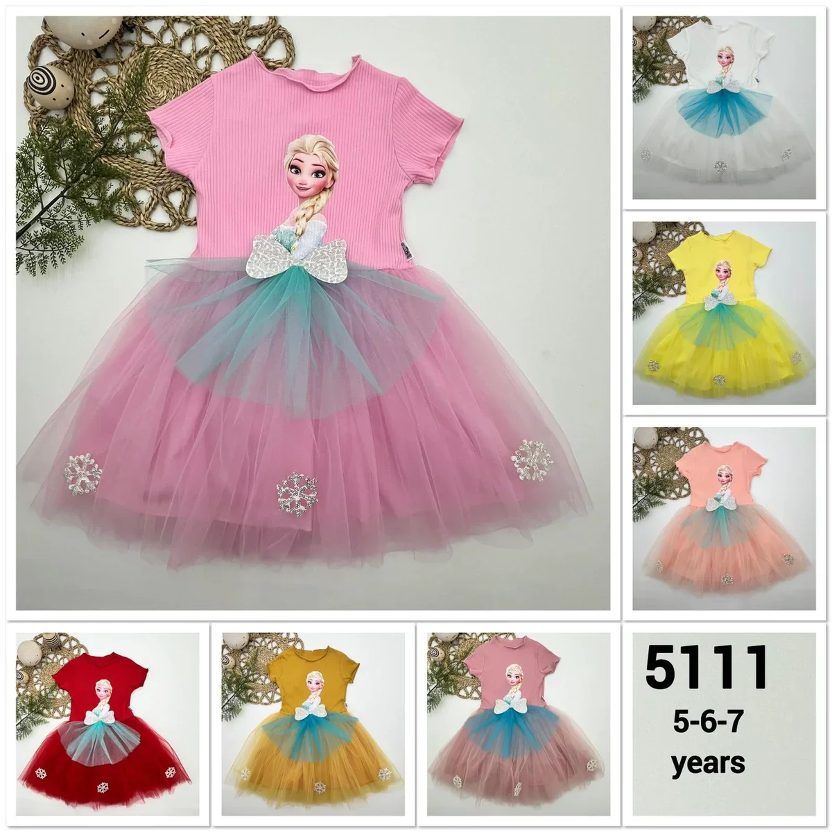 Northcity 5-6-7 Yaş Flamingo Balerin Kız Tütü Elbise - Astarlı Ku Northcity 5-6-7 Yaş Flamingo Balerin Kız Tütü Elbise - Astarlı Ku