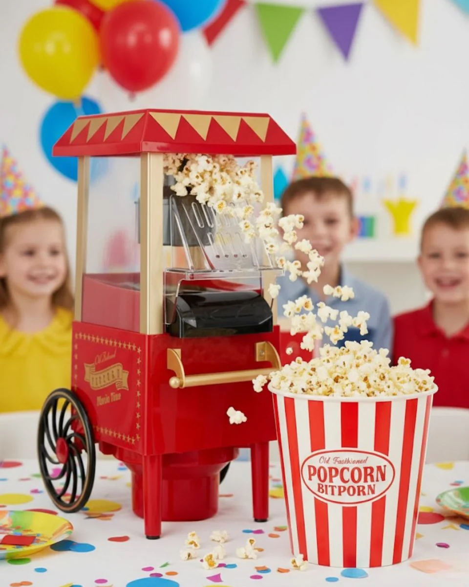 5 Dakikada Popcorn Hazırlayan Yağsız Patlatma Makinesi - Sağlıklı ve Pratik Mısır Patlatma Cihazı