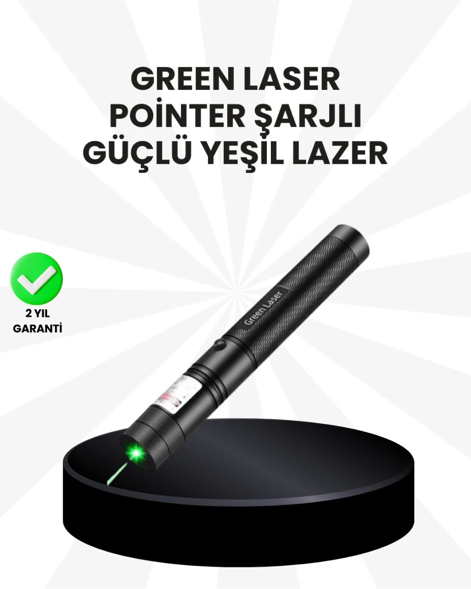 5000mW Yeşil Lazer Pointer - Profesyonel Avcılık ve Acil Durum Aracı