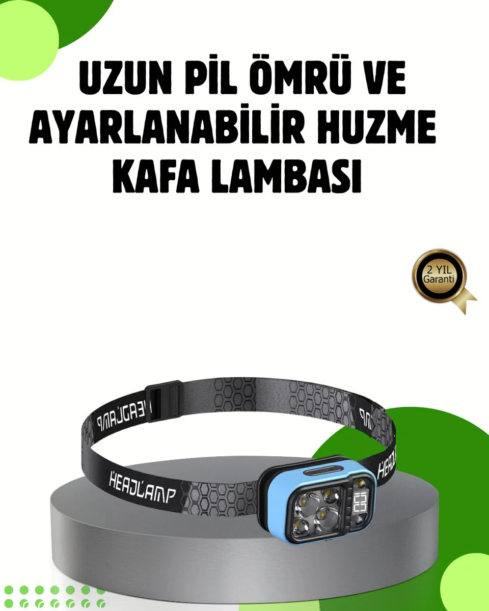 Northcity 53 Modlu Süper Parlak LED Kafa Lambası Type C Şarjlı Gü