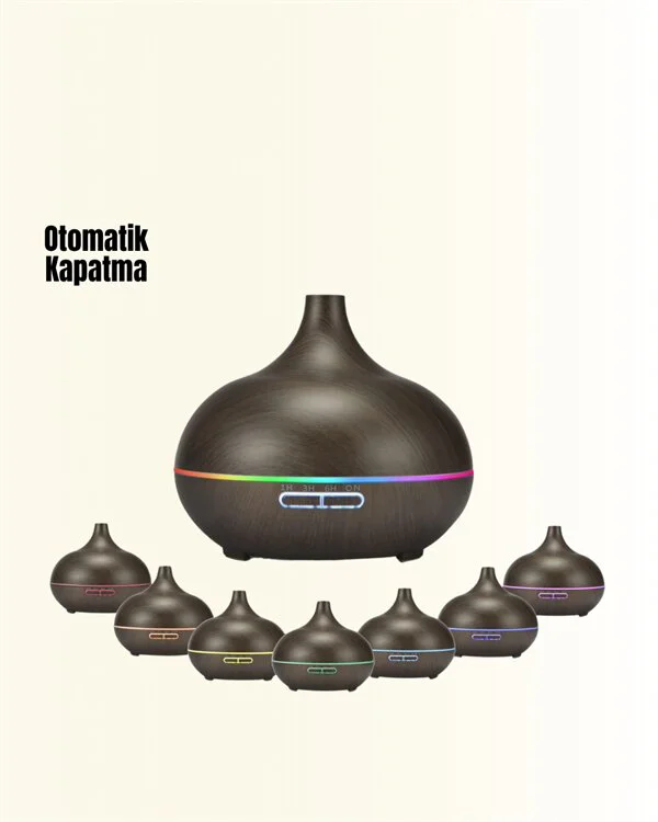 550 ml Ultrasonik Yağ Difüzörü ve Soğuk Buhar Nemlendirici - Sessiz, Uzun Süreli ve Aromaterapi