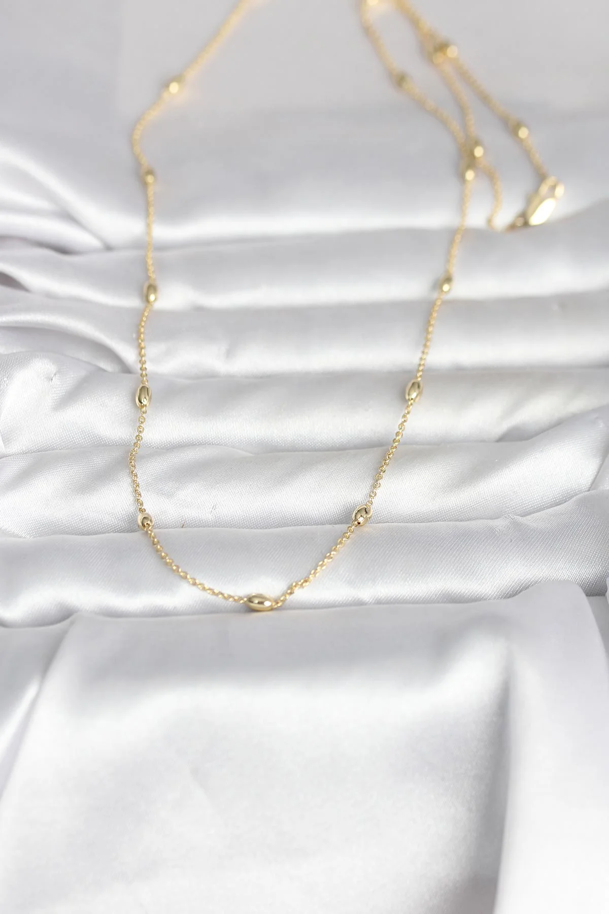Northcity 60 cm Zincirli 14K Gold Kaplama Kadın Kolye - Damla Top