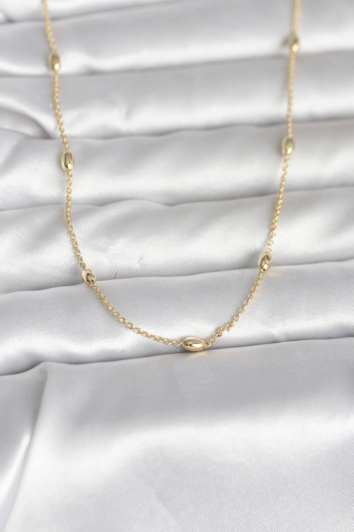 Northcity 60 cm Zincirli 14K Gold Kaplama Kadın Kolye - Damla Top