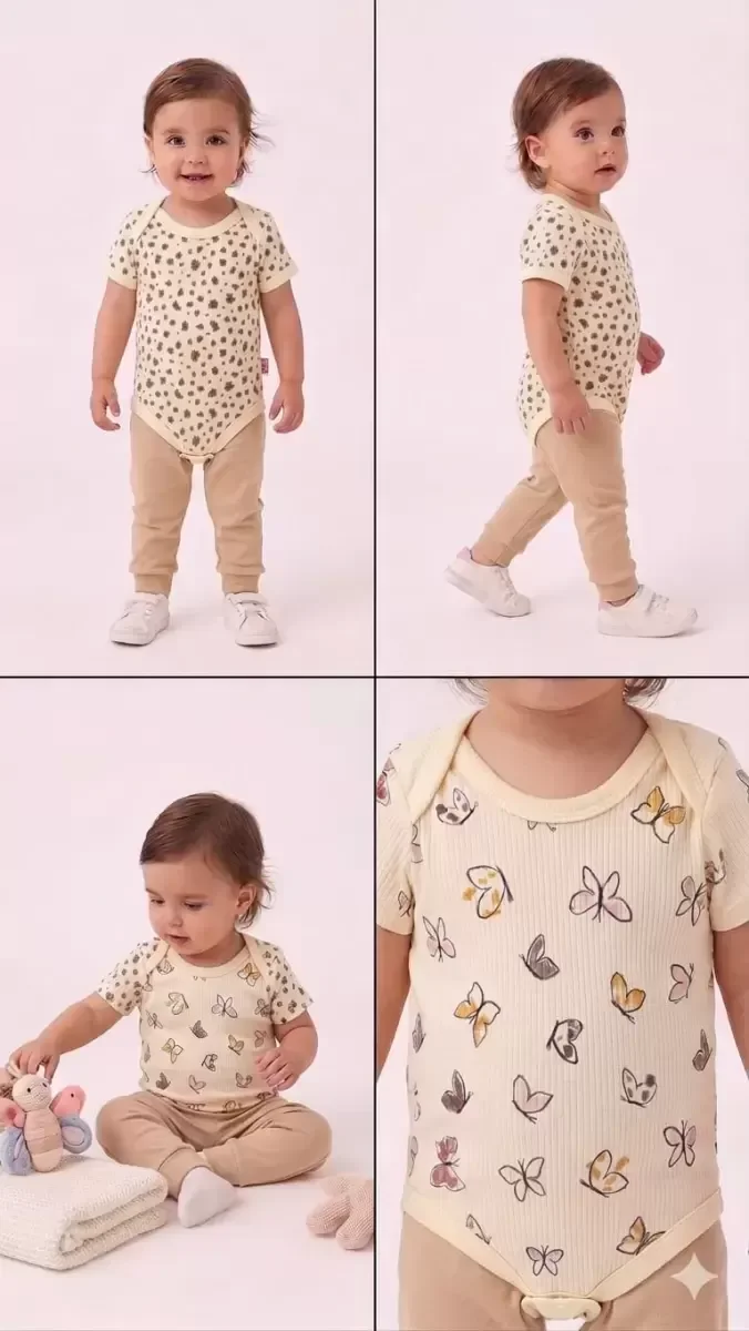 Northcity 6/18 Ay Baskılı Zıbınlı Penye Bebek Takımı - Anti-Aller