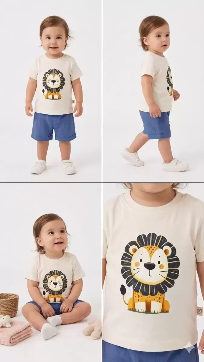 Northcity 6/24 Ay Keten Şortlu Basic Bebek Takımı - Anti Bakteriy