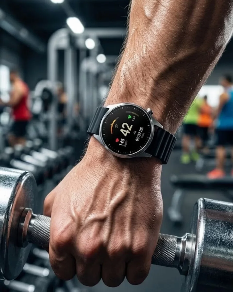 7 Kordonlu Gümüş Kasa Akıllı Saat - Spor, Sağlık ve Mesaj Bildirim Takibi