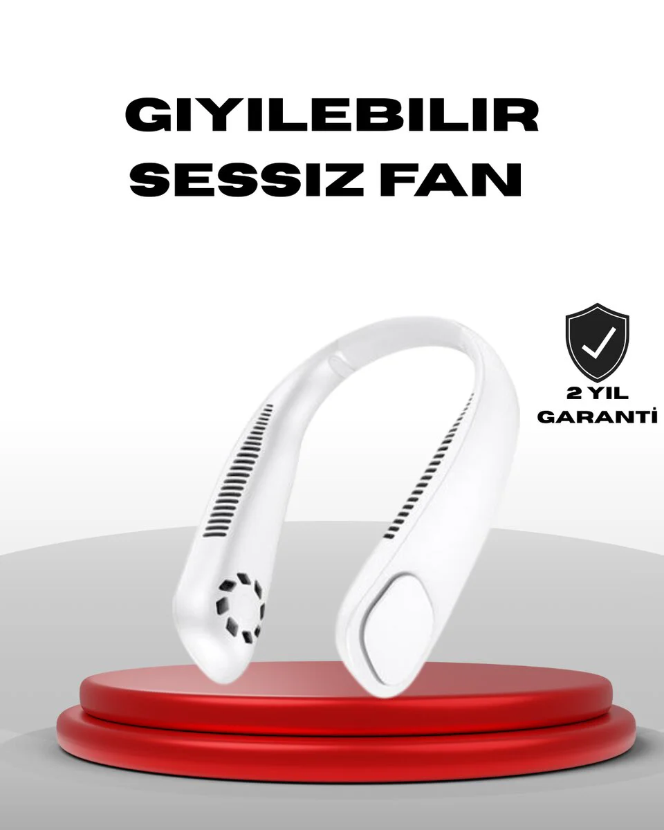 9000mAh Şarjlı Boyun Tipi Vantilatör - Taşınabilir Serinletici ve Yaz Ayları İçin Pratik Çözüm