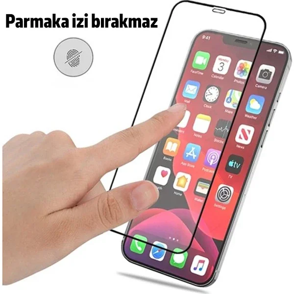 9H 3D Full Cam Ekran Koruyucu iPhone 12 Pro Max 6.7" – Çizilmeye Karşı Ultra Dayanıklı