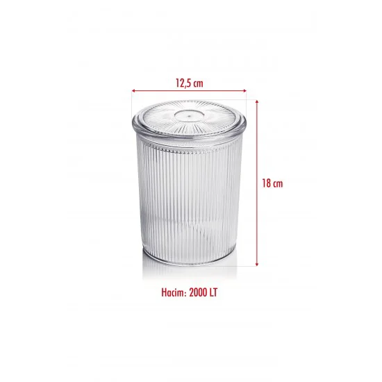 9'lü Barok Yuvarlak Kavanoz Seti - Estetik Erzak ve Saklama Kabı (9x2000 ML)