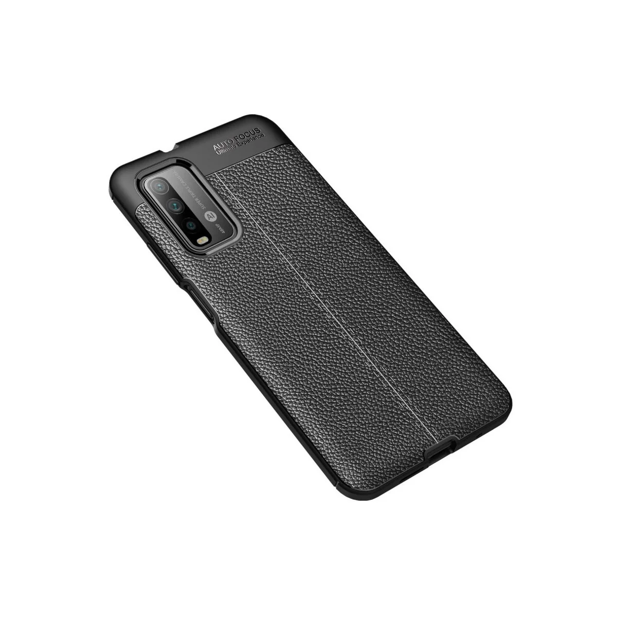 Northcity 9T Kılıf Auto Focus Kapak - Siyah Premium TPU Deri Dokulu Hafif Koruyucu