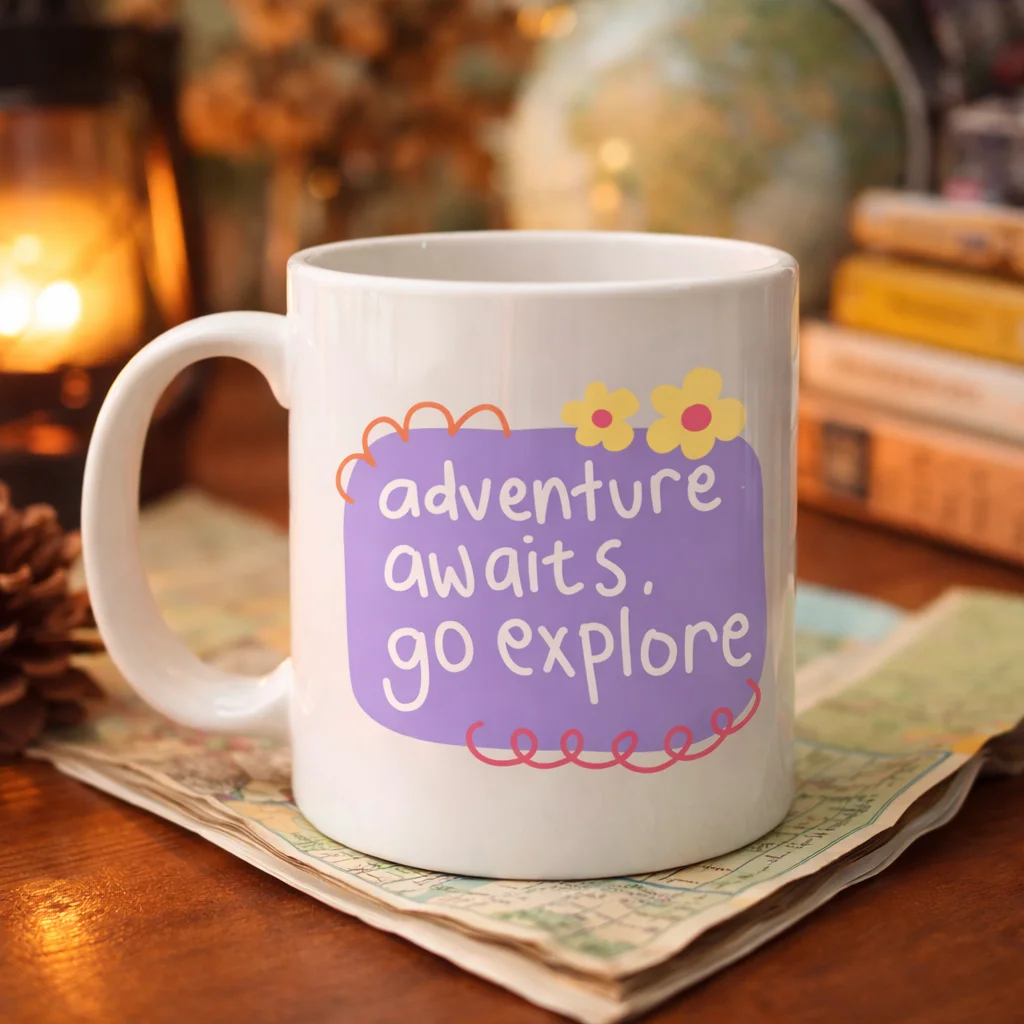 Northcity Adventure Awaits Go Explore Porselen Kupa - Motivasyon 