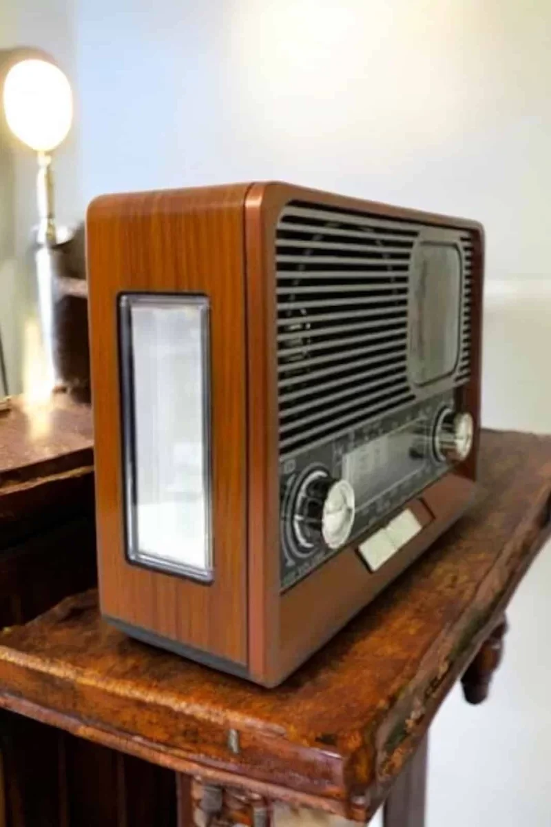 Ahşap Görünümlü Retro Bluetooth Radyo - Müzik Kutusu, USB & SD Kart Destekli