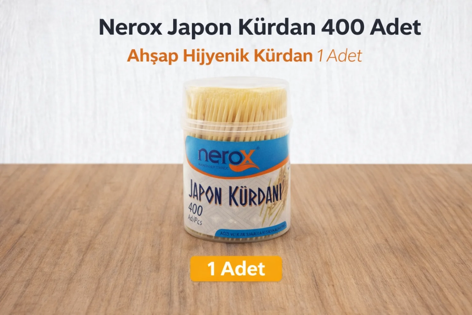 Northcity Ahşap Hijyenik Kürdan 400 Adet - Toptan ve Gıda Uyumlu