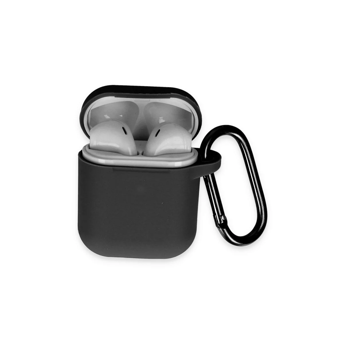 Northcity Airpods 2 (2. Nesil) Kılıf - Askılı Siyah Koruyucu