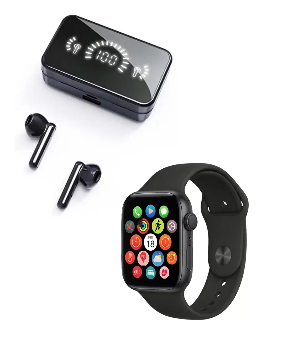 Akıllı Saat ve Bluetooth Kulaklık Seti - AMOLED Ekran, Kablosuz Spor Takımı