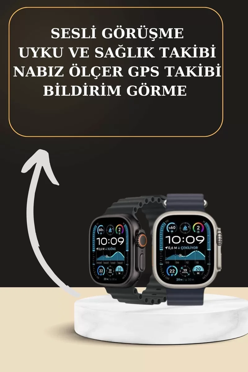 Akıllı Saat: Sesli Görüşme, GPS Takibi ve Bluetooth Müzik Kontrolü ile Bağlantınız Her An