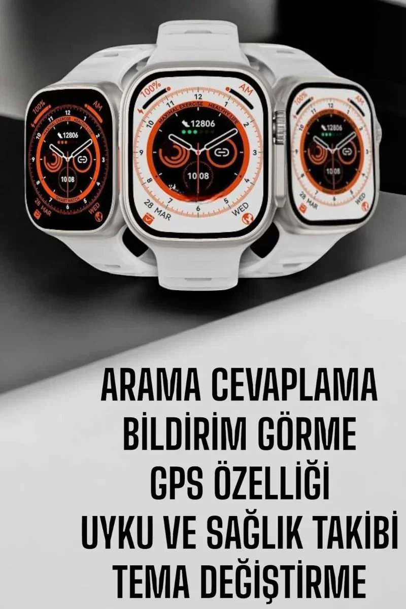 Akıllı Saat Nabız Ölçen GPS ve Adımsayarlı - Suya Dayanıklı ve Uzun Pil Ömrü