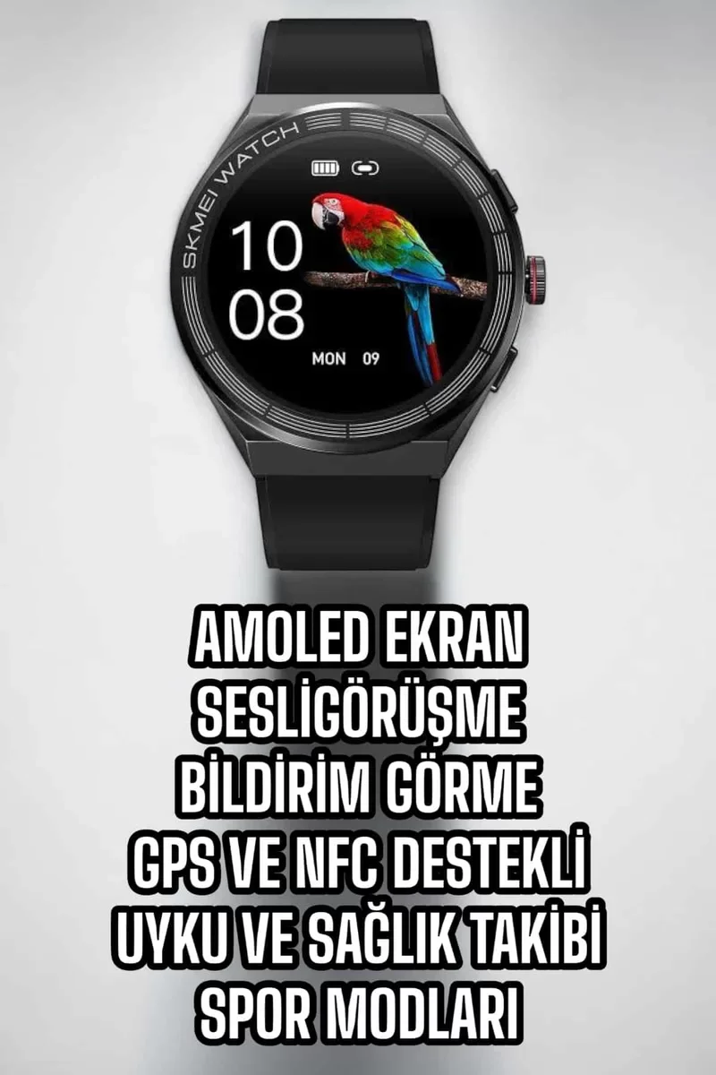 Akıllı Saat Dokunmatik Ekran ve Sağlık Takibi