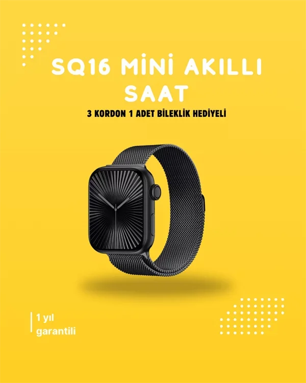 Akıllı Saat SQ-16 Mini Series 10 - Unisex Tasarım ve Detaylı Spor Takibi
