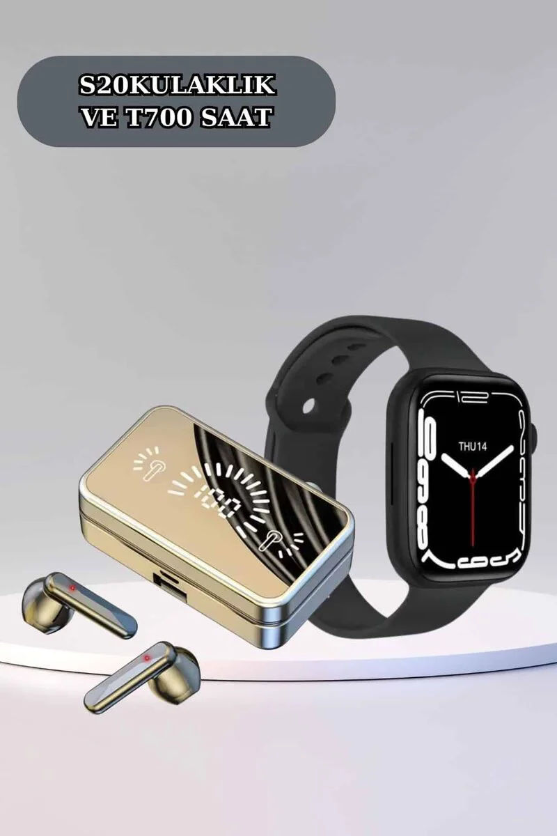 Akıllı Saat ve Bluetooth Kulaklık Seti - ANC Gürültü Engelleme, Spor Sağlık Takibi ve Powerbank
