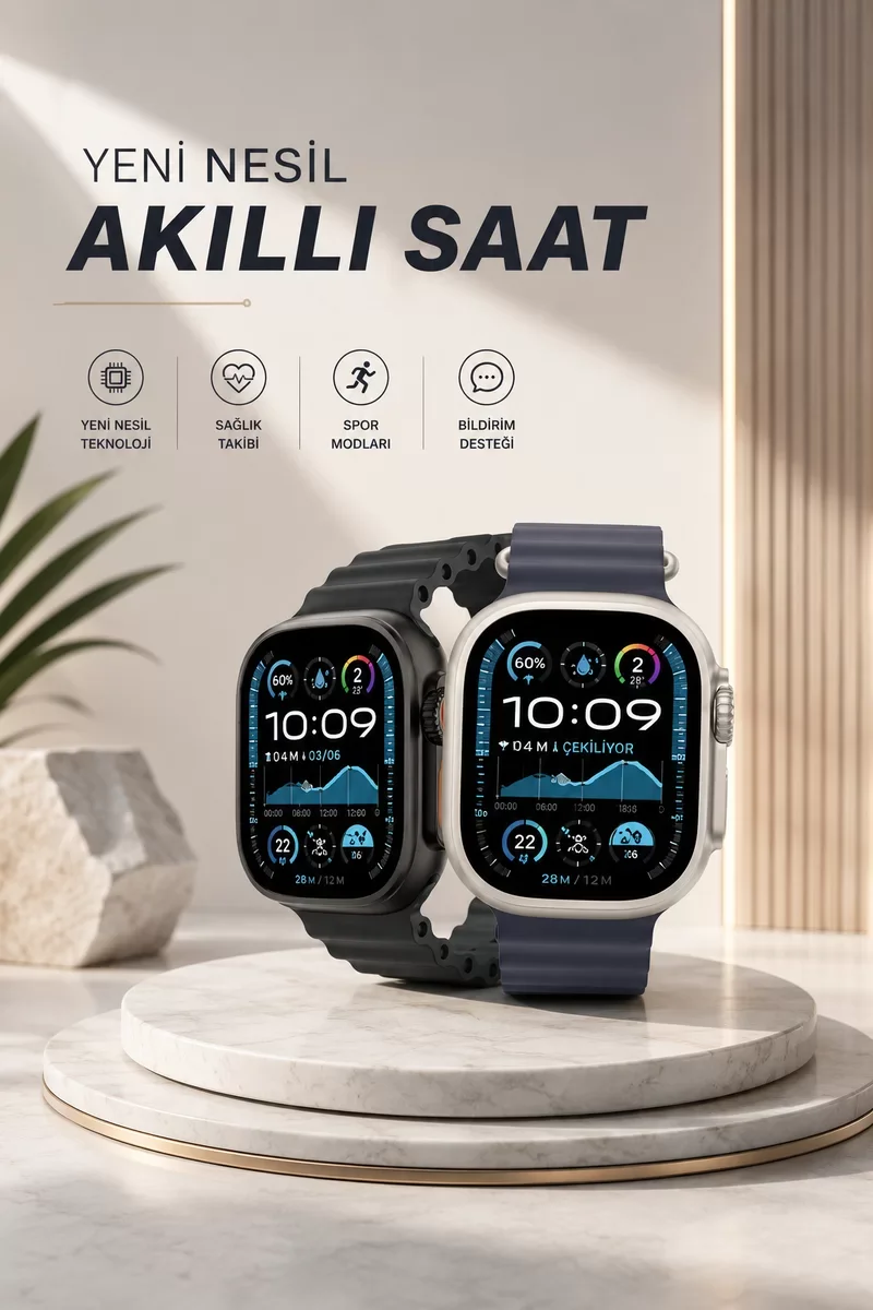Akıllı Saat: Sesli Görüşme, GPS Takibi ve Bluetooth Müzik Kontrolü ile Bağlantınız Her An