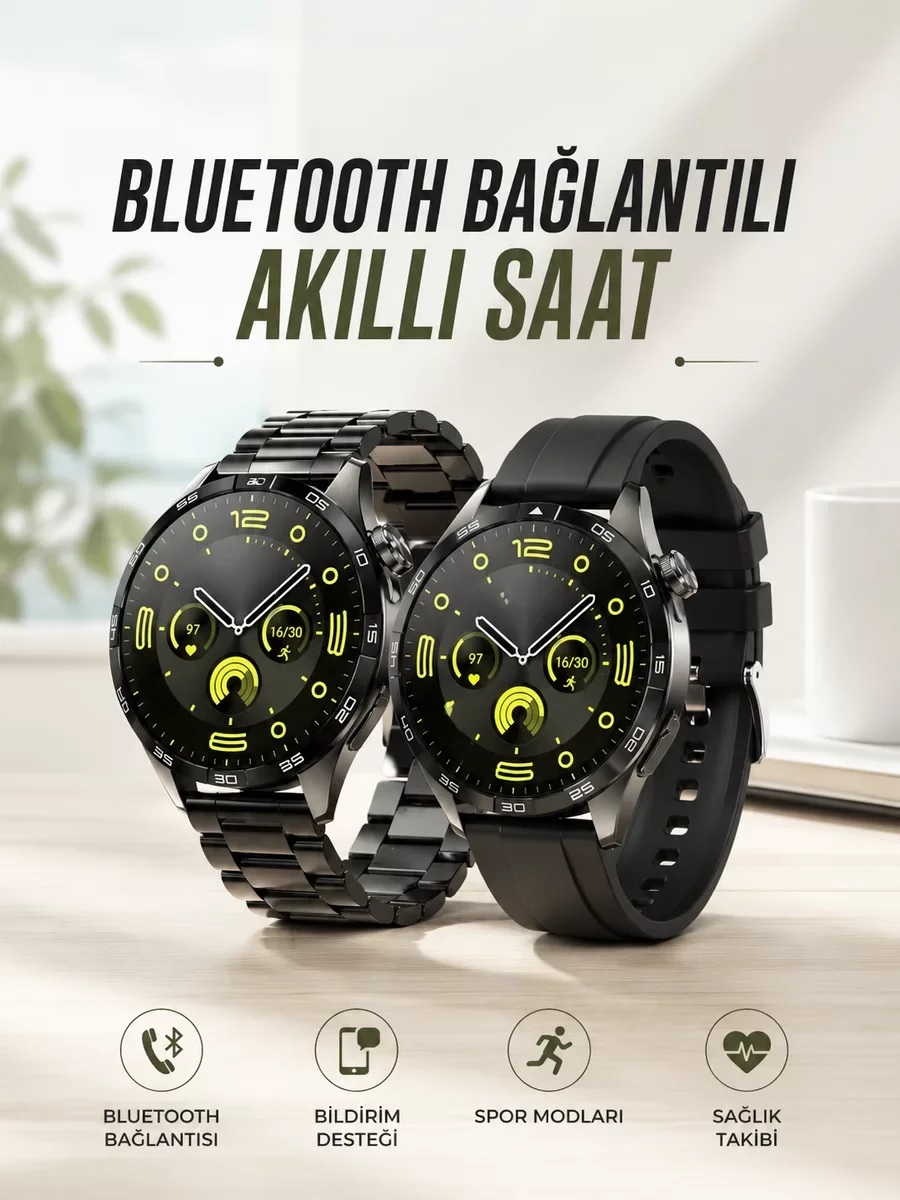 Akıllı Saat Sesli Görüşme ve Sağlık Takibi - Uyku Düzeni ve NFC Uyumlu
