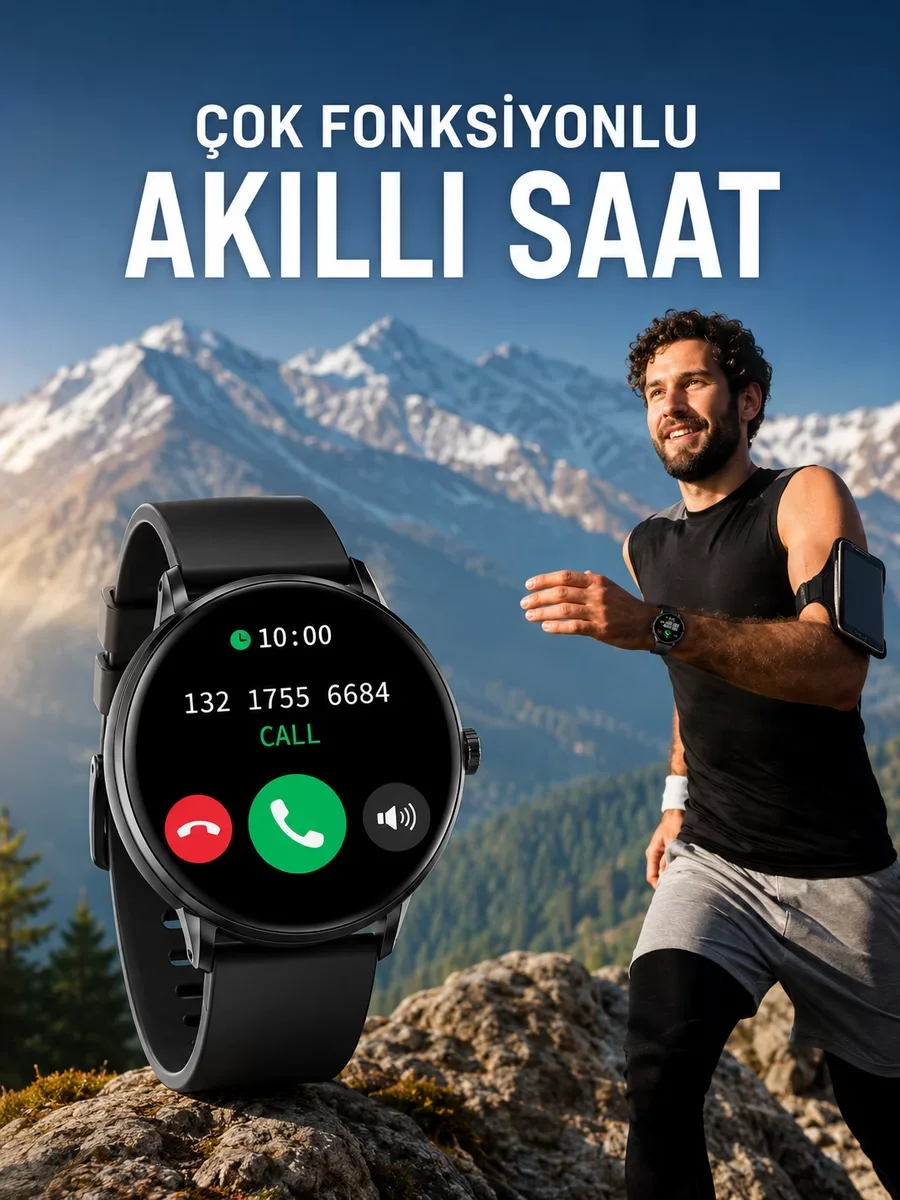 Northcity Akıllı Saat Çok Fonksiyonlu Sesli Görüşme NFC Uyumlu AM