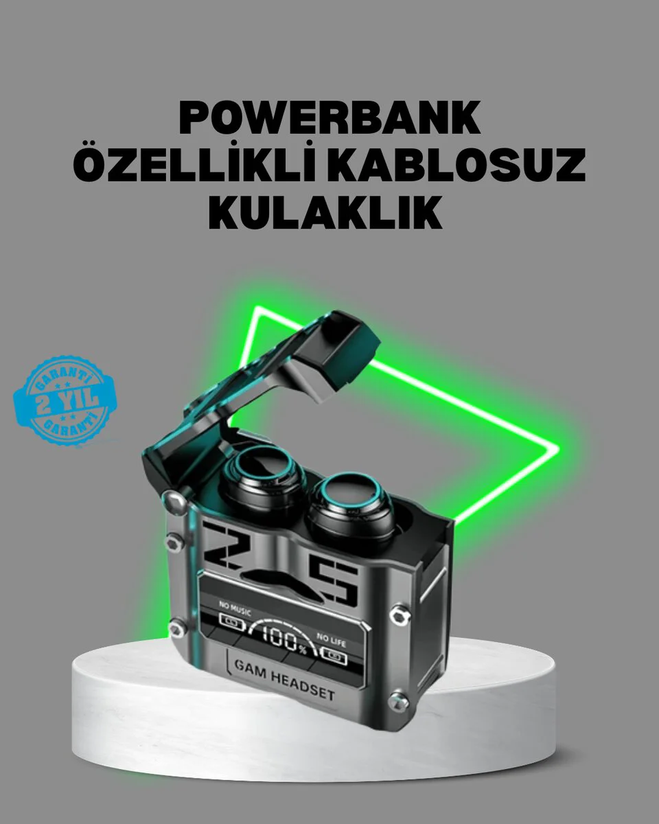 Aktif Gürültü Önleyici Kablosuz Bluetooth Kulaklık - Mini Ergonomik ve Şık