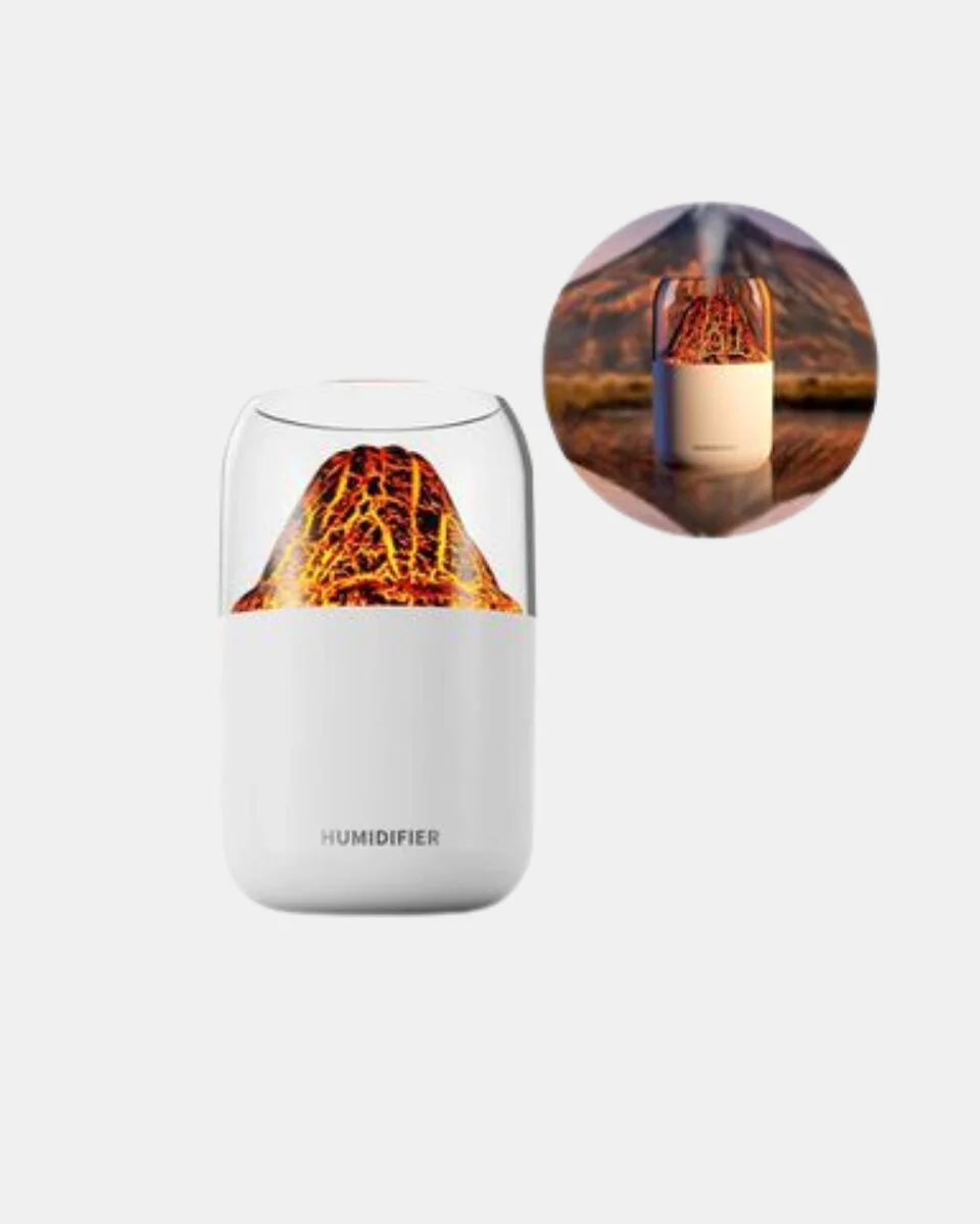 Alev Işıklı Ultrasonik Hava Nemlendirici | Sessiz Çalışır, 280ml ve USB Şarjlı