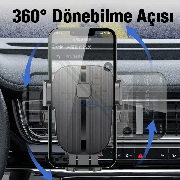 Ally B073 Hava Menfeşi Telefon Tutucu - Manyetik Araç İçi Telefon Askısı