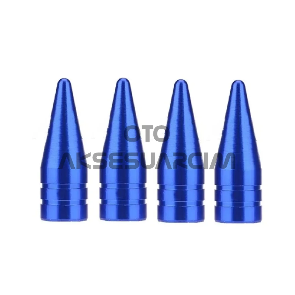 Northcity Alüminyum Sivri Sibop Kapağı Mavi 32mm 4'lü Paket