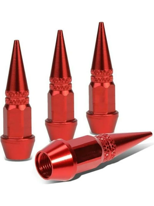Northcity Alüminyum Sivri Sibop Kapağı - Kırmızı 45MM 4'lü Paket