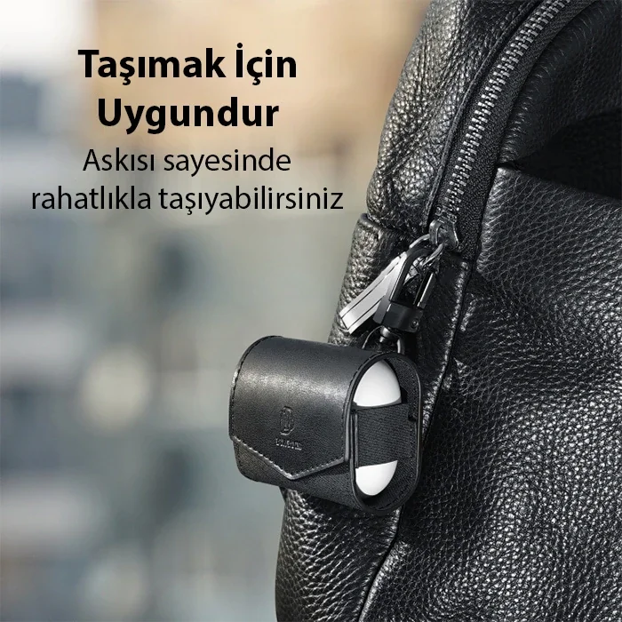 Apple AirPods 3 Deri Manyetik Kılıf - Şarj Girişi Açık Kahverengi Premium Koruyucu