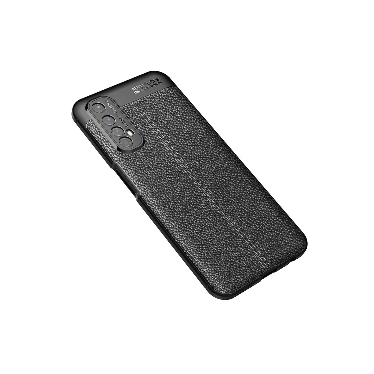 Northcity Auto Focus Kapak - TPU Deri Dokulu Siyah Telefon Kılıfı, Yüksek Darbe Korumalı ve Kaymaz