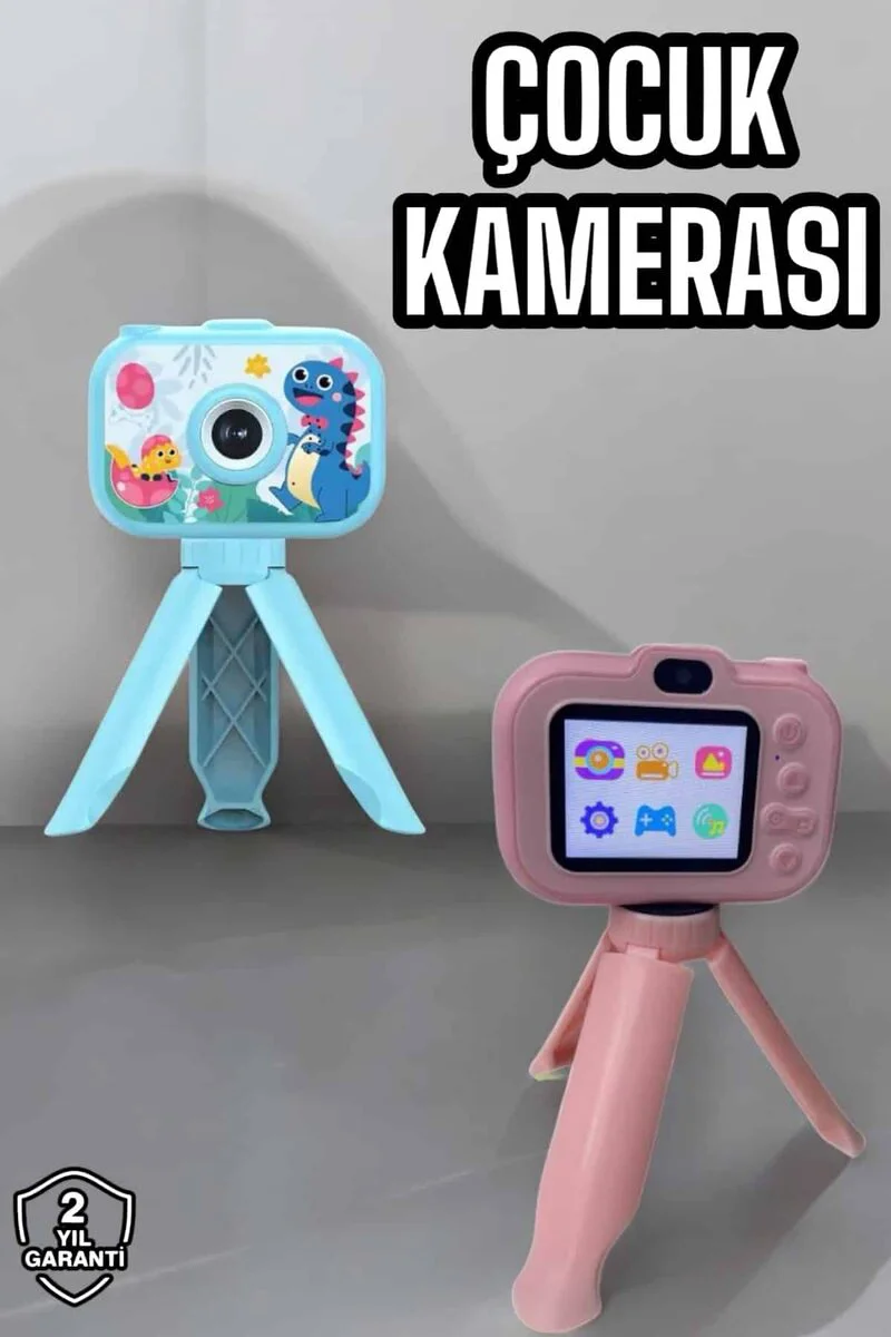 Ayaklı Mini Fotoğraf Makinesi Çocuk İçin Eğitici Video Kamera - Çocuk Fotoğrafçılığı Hediyesi