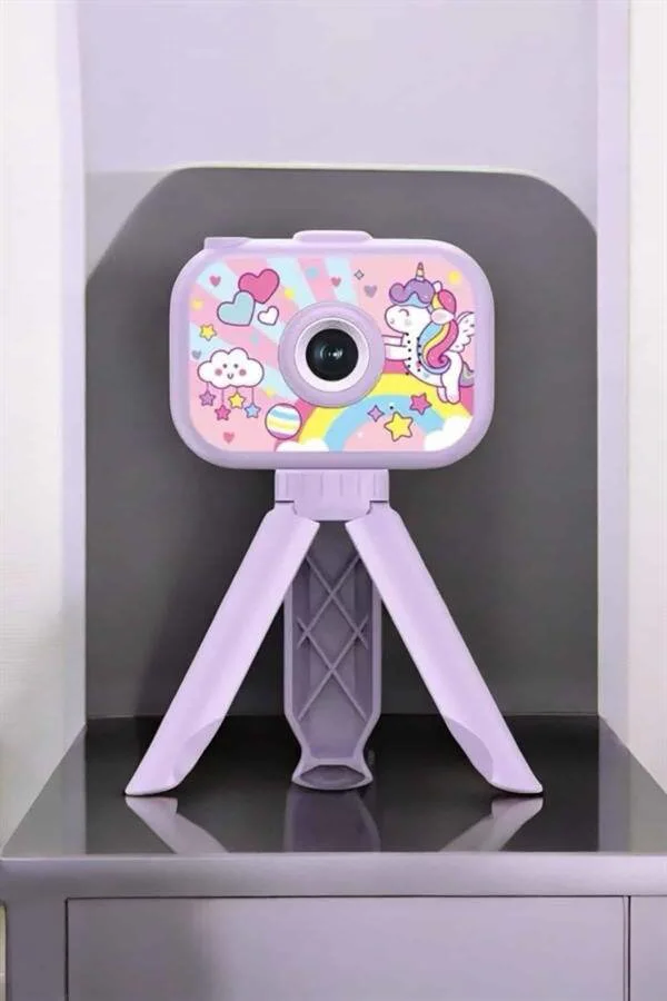 Ayaklı Mini Fotoğraf Makinesi Çocuk İçin Eğitici Video Kamera - 3-12 Yaş