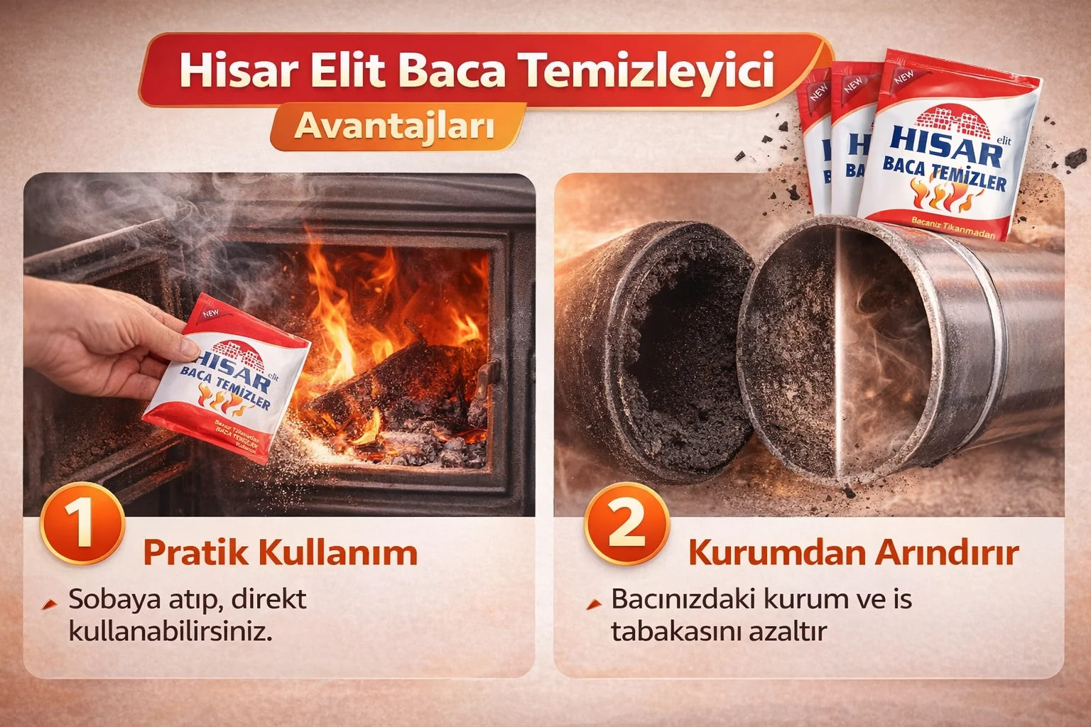 Northcity Baca Temizleyici - Hisar Elit Soba ve Şömine İçin Kurum