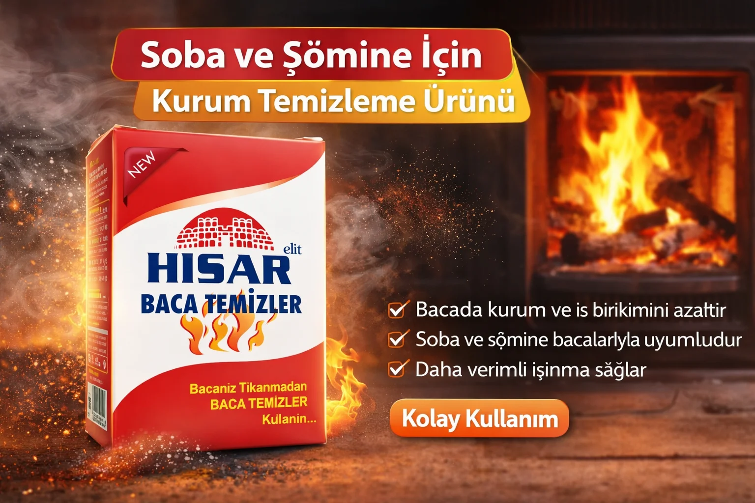 Northcity Baca Temizleyici - Hisar Elit Soba ve Şömine İçin Kurum