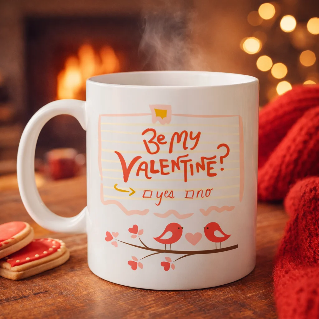 Northcity Be My Valentine Porselen Kupa - Sevgililer Günü İçin Ta