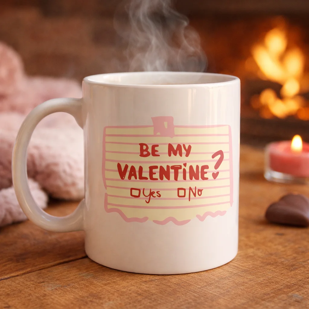 Northcity Be My Valentine Porselen Kupa - Sevgililer Günü Model 8