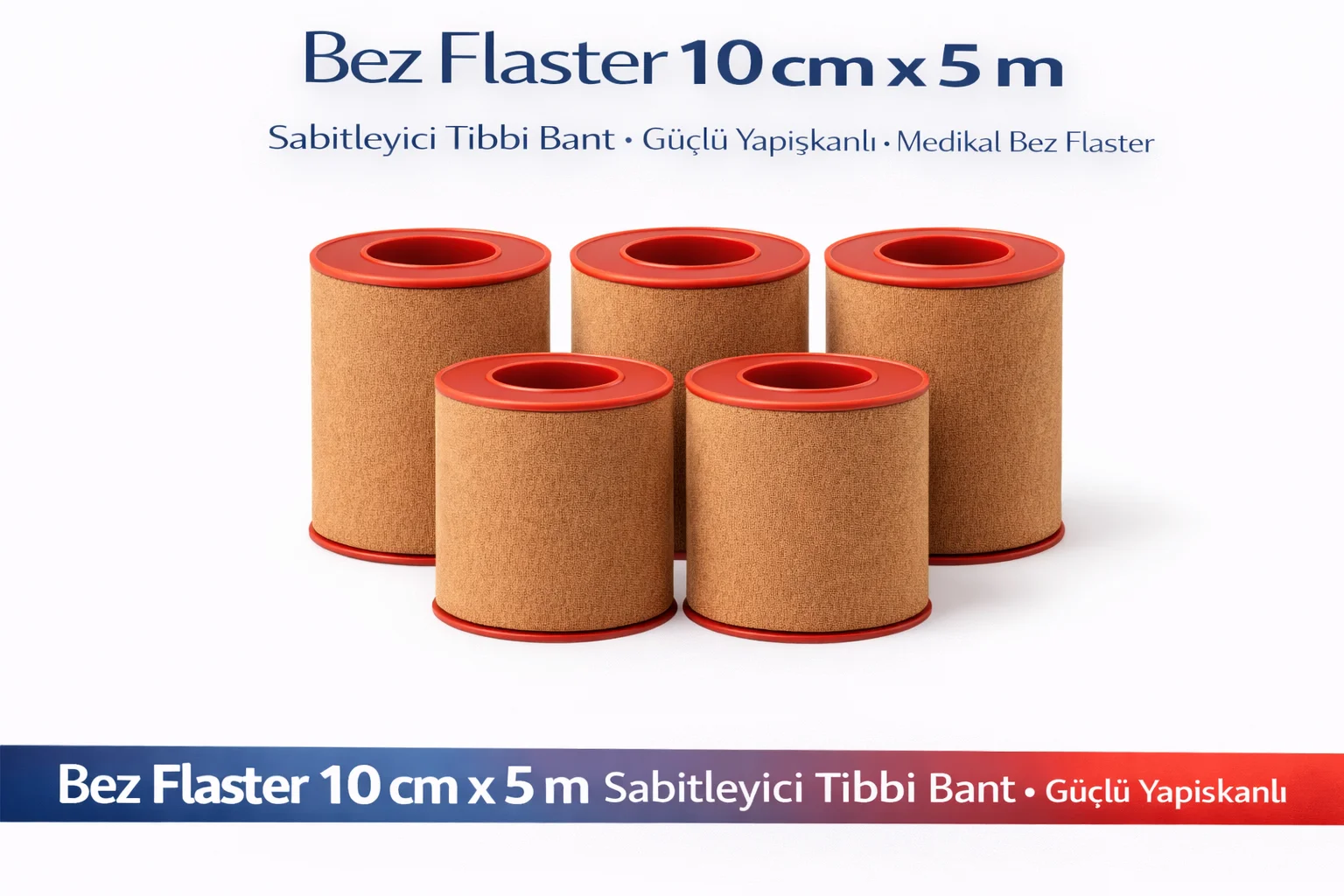 Northcity Bez Flaster 10 cm x 5 m Kahverengi Tıbbi Bant Güçlü Yap