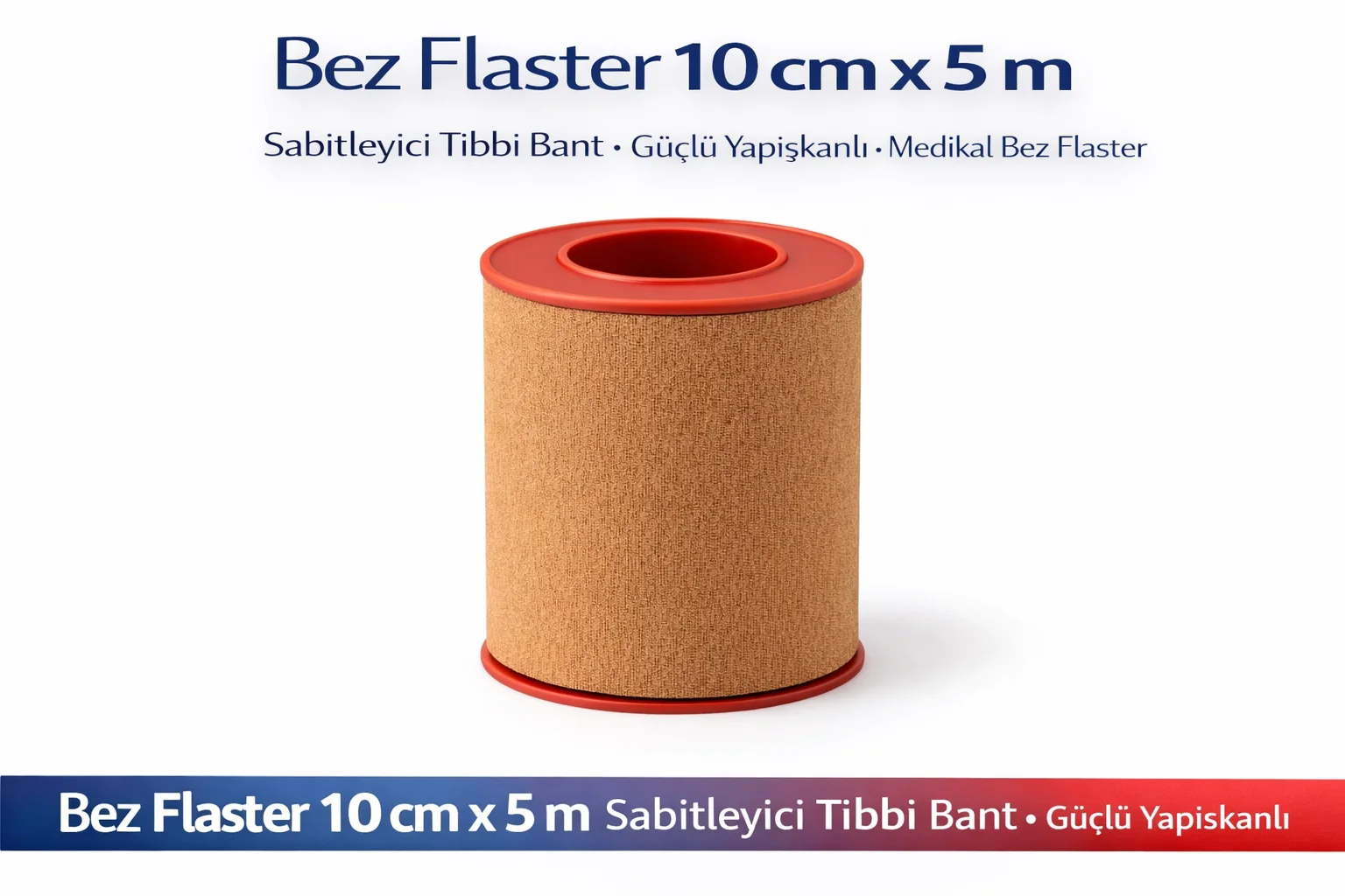 Bez Flaster 10x5m - Güçlü Yapışkanlı Tıbbi Bant ve Pansuman Sabitleme Bandı