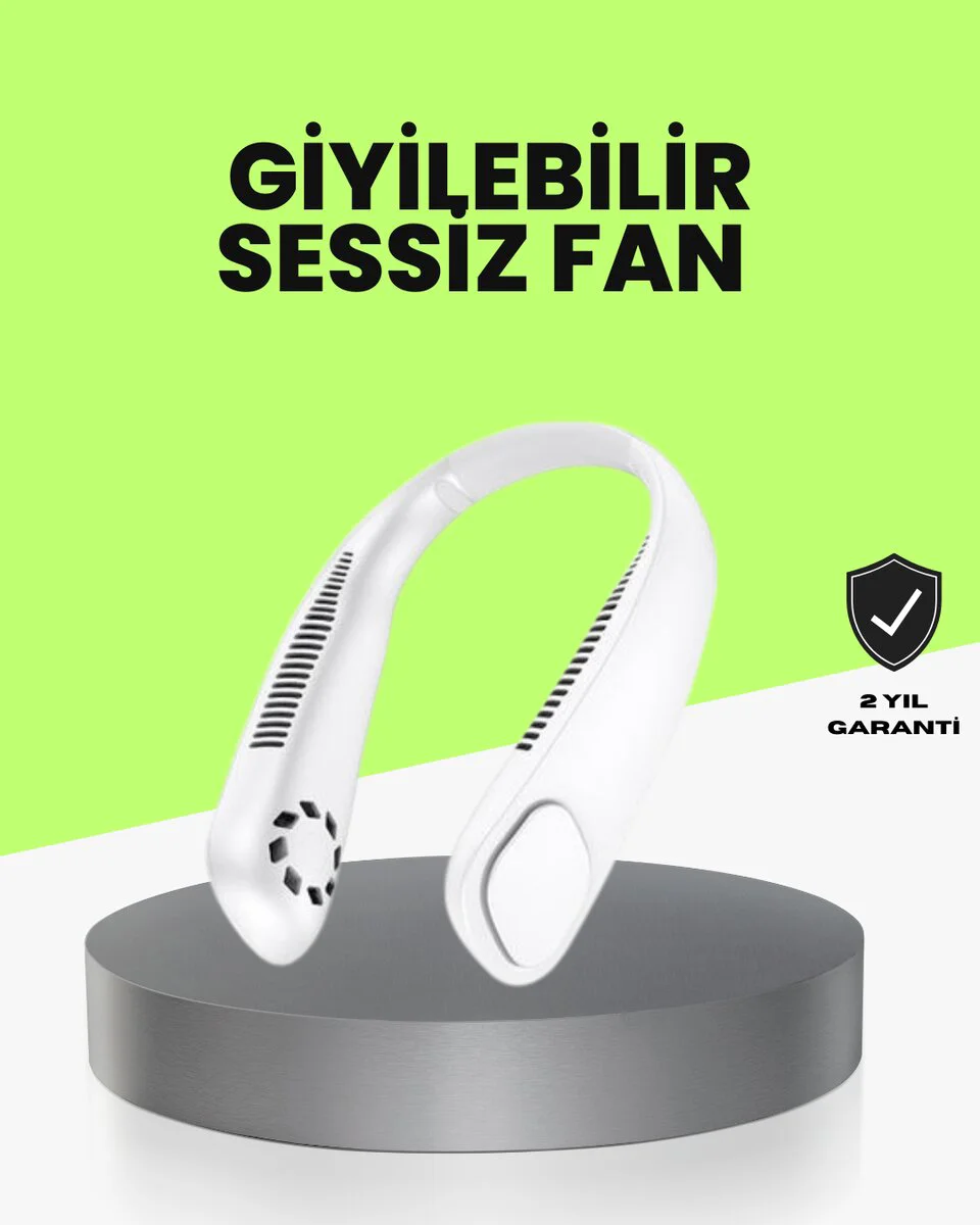 Bıçaksız Sessiz Boyun Fanı - Güvenli Tasarım ile Rahat Serinletme