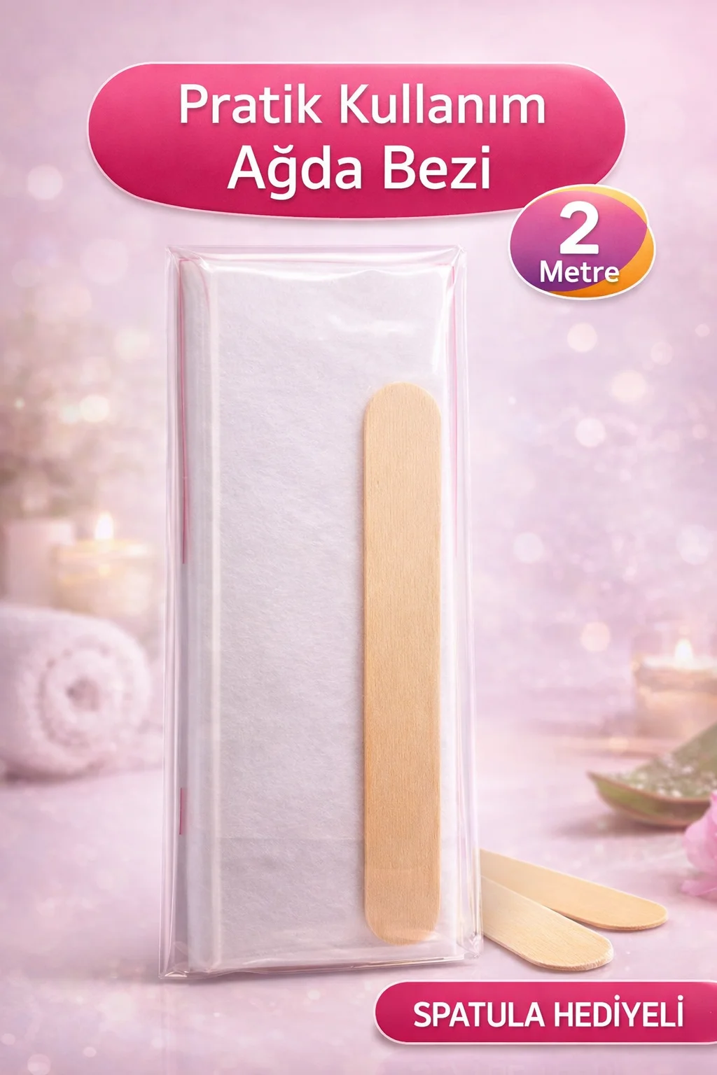 Northcity Biowet Ağda Bezi 2 Metre Spatula Hediyeli Dayanıklı Tüy