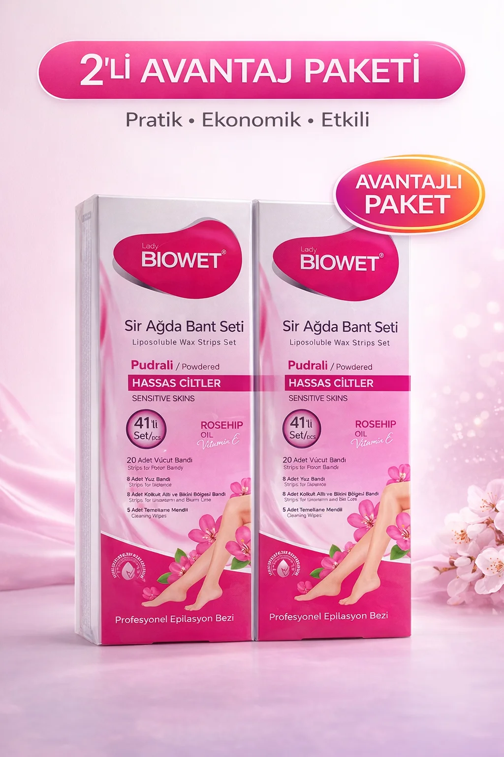 Northcity Biowet Pudralı Sir Ağda Bant Seti 41’li - Rosehip Vitam