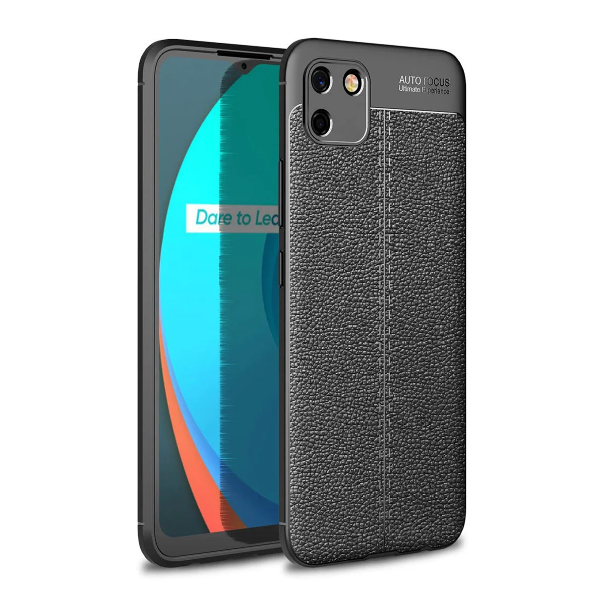 Northcity C11 2021 Auto Focus Silikon Kılıf Siyah - Premium TPU Deri Dokulu ve Yüksek Darbe Korumalı Kılıf