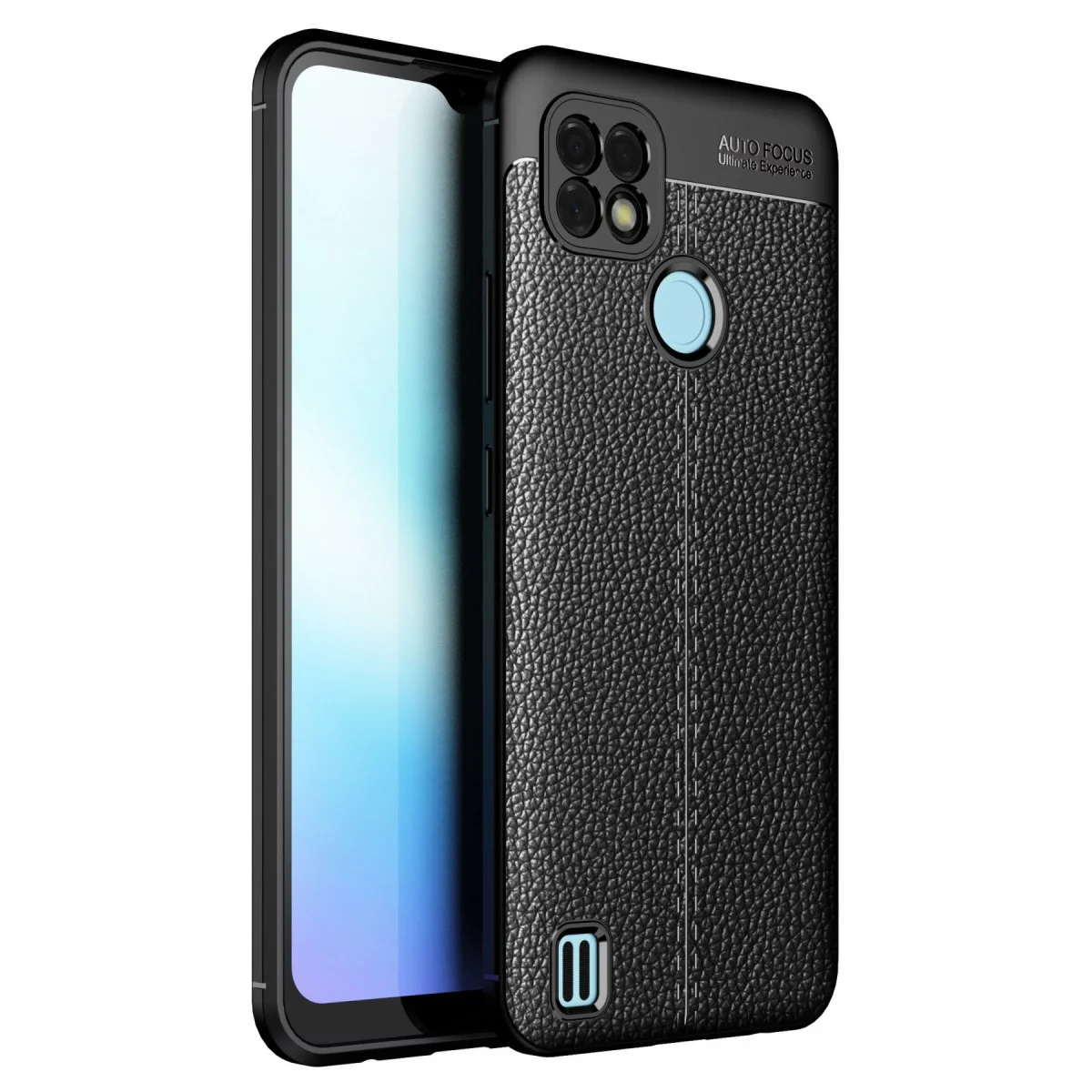 Northcity C25 Auto Focus Kılıf - Premium TPU Silikon Koruma (Siyah) - Deri Dokulu ve Darbe Emici