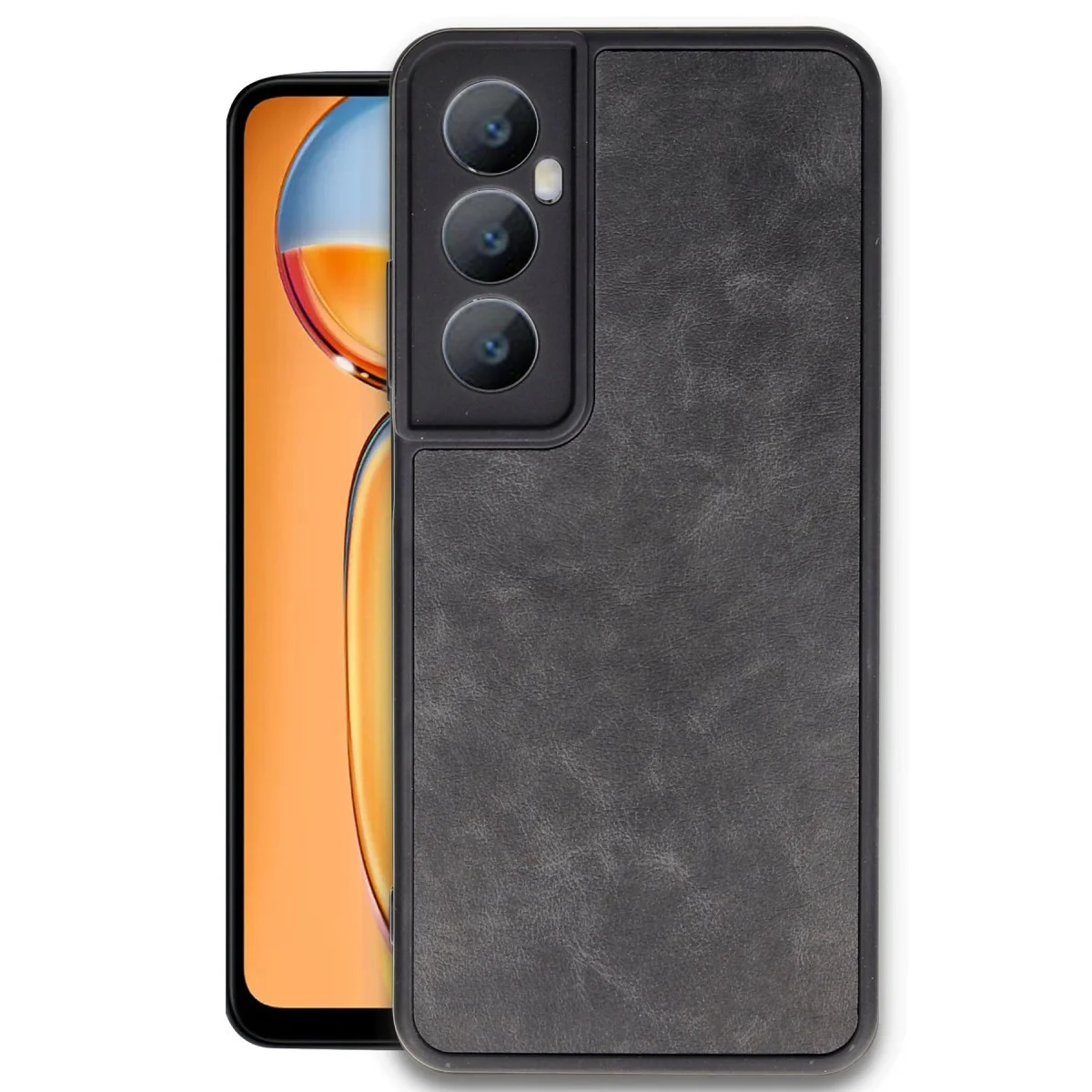 Northcity C65 Aras Deri Kapak - Siyah, Premium TPU Korumalı Kılıf