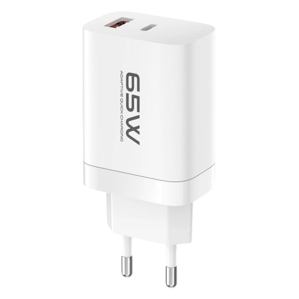Northcity C99Q 65W PD Tip-C ve USB Çift Çıkışlı Hızlı Şarj Adaptörü - Beyaz