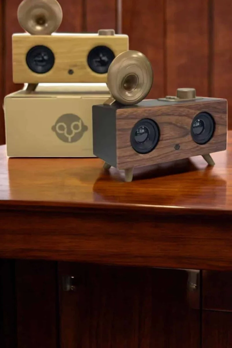 Çalar Radyo Müzik Kutusu Nostaljik Hoparlör - Bluetooth Kablosuz Hoparlör, FM Radyo ve Mikrofonlu